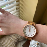 Buy Shop Marc Jacobs Baker White Dial Rose Gold Steel Strap Watch for Women - MBM3441 USA Online