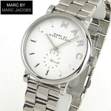 Buy Shop Marc Jacobs Baker White Dial Silver Steel Strap Watch for Women - MBM3242 USA Online