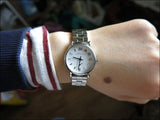 Marc Jacobs Baker White Dial Silver Steel Strap Watch for Women - MBM3246