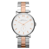 Buy Shop Marc Jacobs Baker White Dial Two Tone Steel Strap Watch for Women - MBM3312 USA Online