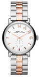 Buy Shop Marc Jacobs Baker White Dial Two Tone Steel Strap Watch for Women - MBM3312 USA Online