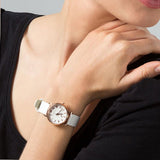 Buy Shop Marc Jacobs Baker White Dial White Leather Strap Watch for Women - MBM1284 USA Online