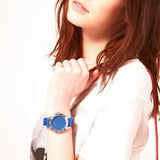 Buy Shop Marc Jacobs Blade Blue Dial Blue Leather Strap Watch for Women - MBM1202 USA Online