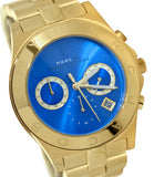 Buy Shop Marc Jacobs Blade Chronograph Blue Dial Gold Steel Strap Watch for Women - MBM3307 USA Online