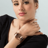 Buy Shop Marc Jacobs Blade Chronograph Brown Dial Rose Gold Steel Strap Watch for Women - MBM3308 USA Online