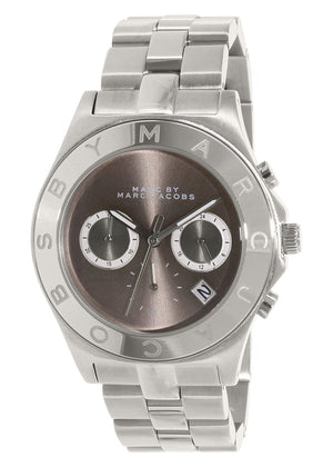 Buy Shop Marc Jacobs Blade Chronograph Brown Dial Silver Steel Strap Watch for Women - MBM8636 USA Online