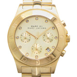 Buy Shop Marc Jacobs Blade Chronograph Gold Dial Gold Steel Strap Watch for Women - MBM3101 USA Online