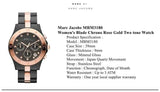 Buy Shop Marc Jacobs Blade Chronograph Grey Dial Two Tone Steel Strap Watch for Women - MBM3180 USA Online