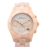 Buy Shop Marc Jacobs Blade Chronograph Mother of Pearl White Dial Rose Gold Steel Strap Watch for Women - MBM8637 USA Online