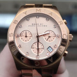 Buy Shop Marc Jacobs Blade Chronograph Rose Gold Dial Rose Gold Steel Strap Watch for Women - MBM3102 USA Online