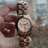 Buy Shop Marc Jacobs Blade Chronograph Rose Gold Dial Rose Gold Steel Strap Watch for Women - MBM3102 USA Online