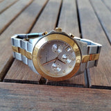 Buy Shop Marc Jacobs Blade Chronograph Silver Dial Two Tone Steel Strap Watch for Women - MBM3177 USA Online