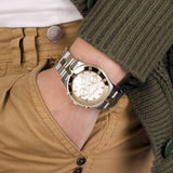 Buy Shop Marc Jacobs Blade Chronograph Silver Dial Two Tone Steel Strap Watch for Women - MBM3177 USA Online