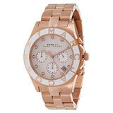 Buy Shop Marc Jacobs Blade Chronograph White Dial Rose Gold Steel Strap Watch for Women - MBM3082 USA Online