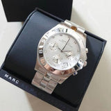 Buy Shop Marc Jacobs Blade Chronograph White Dial Silver Steel Strap Watch for Women - MBM3080 USA Online