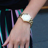 Buy Shop Marc Jacobs Blade Gold Dial Gold Steel Strap Watch for Women - MBM3126 USA Online