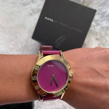 Buy Shop Marc Jacobs Blade Purple Dial Purple Leather Strap Watch for Women - MBM1203 USA Online