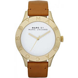 Buy Shop Marc Jacobs Blade White Dial Brown Leather Strap Watch for Women - MBM1218 USA Online