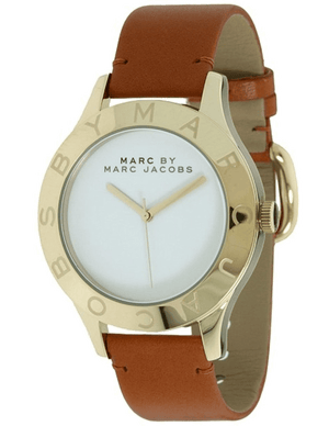 Buy Shop Marc Jacobs Blade White Dial Brown Leather Strap Watch for Women - MBM1218 USA Online