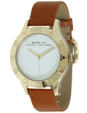 Buy Shop Marc Jacobs Blade White Dial Brown Leather Strap Watch for Women - MBM1218 USA Online