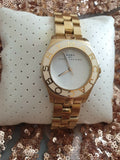 Buy Shop Marc Jacobs Blade White Dial Gold Steel Strap Watch for Women - MBM3050 USA Online