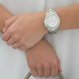 Buy Shop Marc Jacobs Blade White Dial SIlver Steel Strap Watch for Women - MBM3100 USA Online