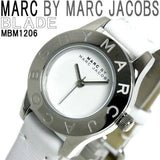 Buy Shop Marc Jacobs Blade White Dial White Leather Strap Watch for Women - MBM1097 USA Online