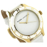 Buy Shop Marc Jacobs Blade White Dial White Leather Strap Watch for Women - MBM1098 USA Online