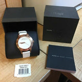 Buy Shop Marc Jacobs Blade White Dial White Leather Strap Watch for Women - MBM1201 USA Online