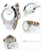 Buy Shop Marc Jacobs Blade White Dial White Leather Strap Watch for Women - MBM1200 USA Online