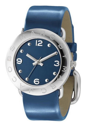 Buy Shop Marc Jacobs Blue Dial Blue Leather Strap Watch for Women - MBM1137 USA Online