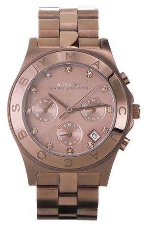 Buy Shop Marc Jacobs Blade Chronograph Brown Dial Brown Steel Strap Watch for Women - MBM3121 USA Online