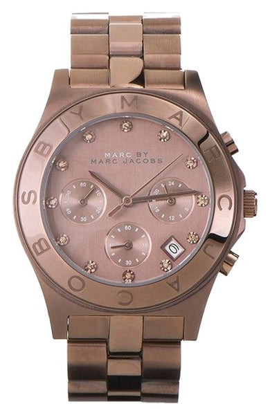 Buy Shop Marc Jacobs Blade Chronograph Brown Dial Brown Steel Strap Watch for Women - MBM3121 USA Online