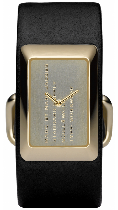Buy Shop Marc Jacobs Champagne Dial Black Leather Strap Watch for Women - MBM2047 USA Online