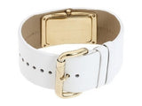 Buy Shop Marc Jacobs Champagne Dial White Leather Strap Watch for Women - MBM2043 USA Online