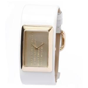 Buy Shop Marc Jacobs Champagne Dial White Leather Strap Watch for Women - MBM2043 USA Online