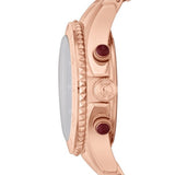 Buy Shop Marc Jacobs Rock Chronograph Mother of Pearl Red Dial Rose Gold Steel Strap Unisex Watch - MBM3251 USA Online
