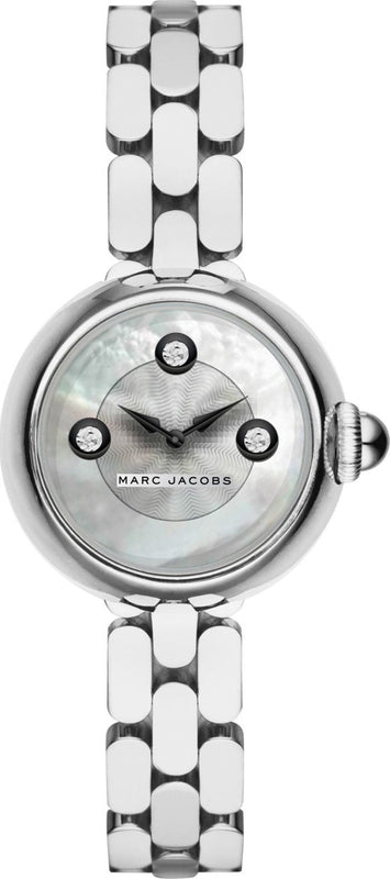 Buy Shop Marc Jacobs Courtney Mother of Pearl White Dial Silver Steel Strap Watch for Women - MJ3459 USA Online