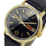Buy Shop Marc Jacobs Fergus Black Dial Black Leather Strap Watch for Women - MBM8651 USA Online