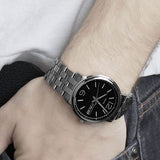 Buy Shop Marc Jacobs Fergus Black Dial Silver Steel Strap Watch for Men - MBM5075 USA Online