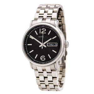 Buy Shop Marc Jacobs Fergus Black Dial Silver Steel Strap Watch for Men - MBM5075 USA Online