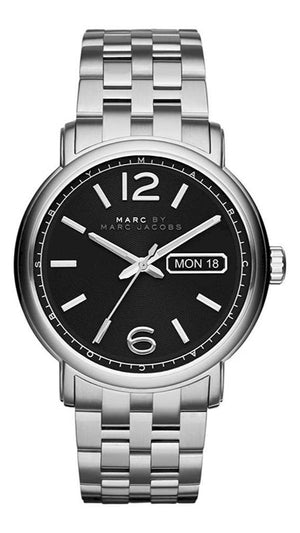 Buy Shop Marc Jacobs Fergus Black Dial Silver Steel Strap Watch for Men - MBM5075 USA Online