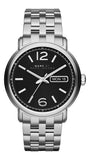 Buy Shop Marc Jacobs Fergus Black Dial Silver Steel Strap Watch for Men - MBM5075 USA Online