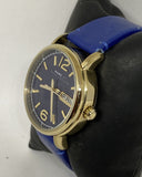 Buy Shop Marc Jacobs Fergus Blue Dial Blue Leather Strap Watch for Women - MBM8650 USA Online