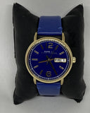 Buy Shop Marc Jacobs Fergus Blue Dial Blue Leather Strap Watch for Women - MBM8650 USA Online