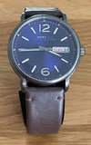 Buy Shop Marc Jacobs Fergus Blue Dial Brown Leather Strap Watch for Men - MBM5078 USA Online