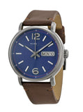 Buy Shop Marc Jacobs Fergus Blue Dial Brown Leather Strap Watch for Men - MBM5078 USA Online