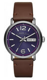Buy Shop Marc Jacobs Fergus Blue Dial Brown Leather Strap Watch for Men - MBM5078 USA Online