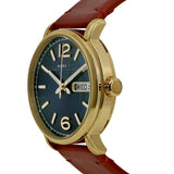 Buy Shop Marc Jacobs Fergus Green Dial Brown Leather Strap Watch for Men - MBM5077 USA Online