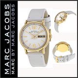 Buy Shop Marc Jacobs Fergus Grey Dial Grey Leather Strap Watch for Women - MBM8654 USA Online